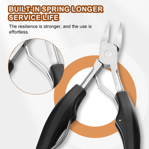 Vendita calda in acciaio inox pinza per unghie pedicure strumento di trattamento incarnito spesso <span class=keywords><strong>tagliaunghie</strong></span> in plastica manico cuticole - Product Image 2