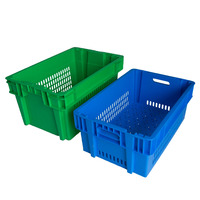 Caisses en plastique empilables de haute qualité pour aliments, pour le stockage des fruits et légumes