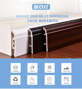 Customized 2.<strong>4</strong> Meters Decorative Flooring PVC Skirting <strong>Baseboard</strong> Manufacturer - Product Image 6