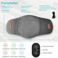 Coussin de massage lombaire USB chauffant et vibrant pour le soutien de la taille, à brancher, pour la maison et le bureau (vente en gros)