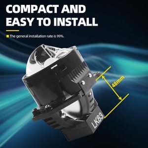 Sanvi LK83 Trois phares LED de voiture à lumière directe de 3 pouces, faisceau bas et haut, 80W 6000K, lentille Bi-LED pour voiture - Product Image 4