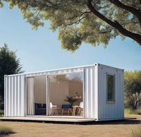 Maison conteneur préfabriquée modulaire réutilisable, capsule spatiale moderne, installation facile, isolation thermique, étanche, supermarché portable