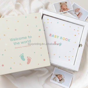 Logo d'impression personnalisé Timeless First 5 Year Baby Milestone Book pour enregistrer tous les événements de la <span class=keywords><strong>naissance</strong></span> à l'âge de 5 ans <span class=keywords><strong>Journal</strong></span> de genre neutre - Product Image 1