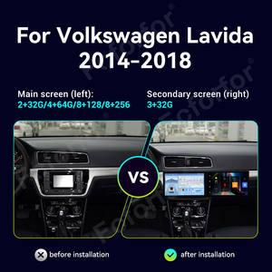 วิทยุติดรถยนต์หน้าจอคู่23นิ้วสำหรับ Volkswagen <span class=keywords><strong>Lavida</strong></span> 2014-2018แอนดรอยด์<span class=keywords><strong>14</strong></span> GPS นำทางเครื่องเล่นมัลติมีเดียรถยนต์ไร้สาย CarPlay - Product Image 2