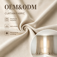 Tissu de rideau en voile jacquard brodé léger en polyester ColorsTex ODM OEM, vendu au mètre