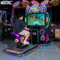 Machine de jeu de course de moto, simulateur de conduite commercial pour centre de divertissement familial et zone de jeux