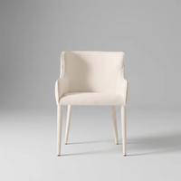 Fauteuil de salle à manger en tissu inclinable, choix d'ameublement pour la maison et la cuisine, chaise de salle à manger contemporaine ergonomique à accoudoirs courbes