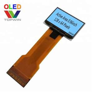 高品質0.96インチ0.96インチ0.96128x64解像度白色oledディスプレイパネルコネクタタイプVG-2864KSWEG47 40mm長ケーブル - Product Image 5