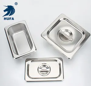 1/2 6.5cm Depth Hospitality Supplies Kitchenware Hotel Equipment Metal Food Containers Stainless Steel GN Pan Sizes