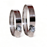 Factory Polished Metric Stainless Steel Pipe Clamps Adjustable American Type Hose Clamp