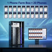 Boîtier serveur pour ferme de téléphones mobiles pour réseaux sociaux, dispositif de clics pour ferme de robots Android, avec 64 Go de RAM et 4/6 Go de ROM