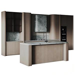 Muebles <span class=keywords><strong>de</strong></span> Cocina <span class=keywords><strong>de</strong></span> Alta Gama, Diseño Contemporáneo, Gabinetes <span class=keywords><strong>de</strong></span> Madera con Chapa <span class=keywords><strong>de</strong></span> Madera - Product Image 2