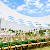 Tente à fromage sur mesure avec supports en aluminium pour une ombrage décoratif lors de mariages et d'événements