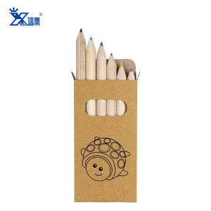 Kualitas tinggi kustom cetak kayu 6 buah kalour pensil warna set crayon de couleur boite profesional <span class=keywords><strong>Mini</strong></span> pensil warna - Product Image 5