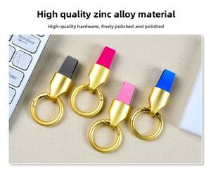 Porte-clés en cuir de luxe accessible pour femmes célébrités d'Internet taille en cuir de vachette givrée simple petit pendentif suspendu - Product Image 5