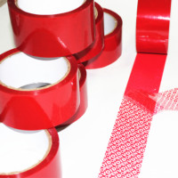 Ruban de sécurité inviolable à adhésif acrylique simple face 48 mm pour scellage de boîtes et sacs