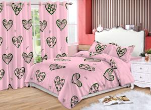 Phi phong cách tùy chỉnh linen pha trộn tấm Polyester và rèm bộ đồ giường đặt - Product Image 5