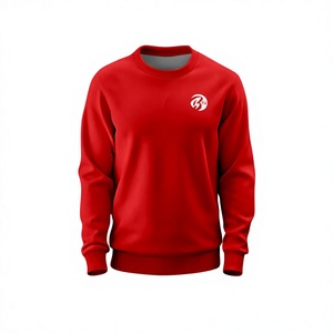 Pull à col rond pour homme, coupe ajustée, tricoté, 100% polyester, uni, décontracté, vêtements d'automne, services OEM, sweat-shirt écologique - Product Image 1