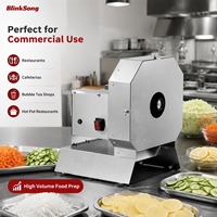 Commerciële elektrische/handmatige roestvrijstalen multi-blad groentesnijder voor fruit, groenten, ui, aardappel, citroen, chips
