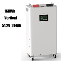 Stock Pologne - Pack de batteries LiFePO4 verticales empilables 16 kWh, 48 V 51,2 V 314 Ah pour système de stockage d'énergie solaire domestique