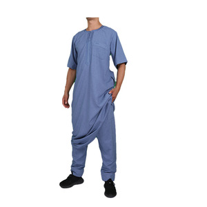 Conjunto de 2 Piezas, Thobe Largo Estilo África del Norte, Libia, Afganistán, Camisa y Pantalón Árabes, Hecho de Poliéster Suave - Product Image 5