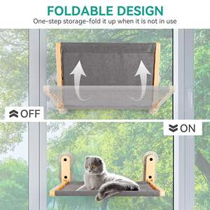 AFP 무선 디자인 고양이 창 퍼치 흡입 컵 큰 공간 접이식 창 라운지 해먹 침대 작은 고양이와 개 - Product Image 3