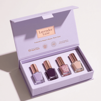 Boîte-cadeau noire à clapet magnétique en papier rigide personnalisée pour ensembles de vernis à ongles boîtes d'emballage cosmétique de luxe avec logo imprimé