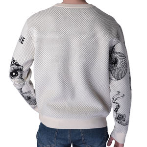 Suéter de lana personalizado OEM y ODM 100% suéteres peludos 100% Weaters de punto plano de lana para hombres suéter de invierno para hombres - Product Image 3