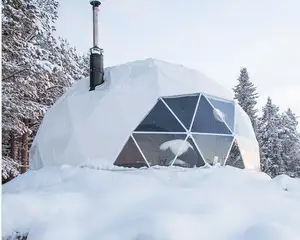 8 10 M Diameter Igloo Geometric Steel Shelter Structure Hotel Luxury House Outdoor Geo Round Glamping Dome Tent