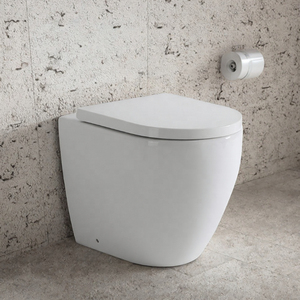 Inodoro Moderno de Pared con Cisterna Empotrada, Taza de Cerámica Alargada, Sifón en P, Doble Descarga para Baño - Product Image 2