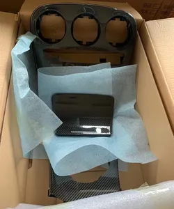 แผงคอนโซลกลางรถยนต์ คาร์บอนไฟเบอร์แท้ ฝาครอบตกแต่งสำหรับ W205 X253 OLIVER - Product Image 3