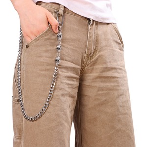Chaîne de taille Yueli en alliage de zinc pour jeans, chaîne de corps décontractée style hip-hop à une seule couche - Product Image 2