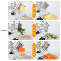 Commerciële Aluminium Frietmachine Aardappelsnijmachine Zuigvoeten Voor Keukenhotels Restaurants Groentesnijder