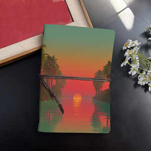 A6 fait à la main beau cahier merveilleux cadeau de Thanksgiving pour les grands-parents adapté à la collecte d'<span class=keywords><strong>histoires</strong></span> avec des palmiers Su - Product Image 2