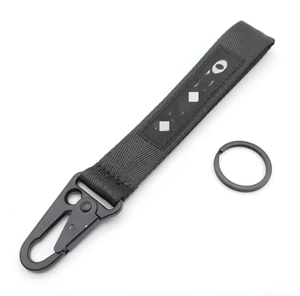 Venta al por mayor de moda negro coche logotipo bordado tela llavero ordenador bordado costura águila pico muñequera prevenir llave - Product Image 6