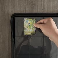 Porte-cartes de collection portable personnalisable en cuir PU avec fermeture éclair, protection RFID et design Top Loader pour cartes de crédit