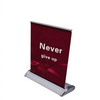 Support de bannière enroulable double face léger et portable avec cadre en aluminium de taille personnalisée 80x200cm pour table