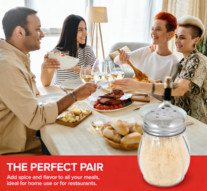 Salero y Pimentero de Vidrio con Tapa de Acero Inoxidable Perforada, Dispensadores con Tapas - Product Image 4