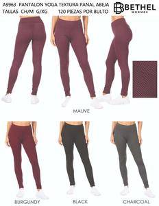 Leggings de Yoga Bethel Modmex, Cintura Alta, Largo Completo, Spandex, Poliéster, Diseño de Puntos, Texturizados, Estampados, Cintura Elástica, Tallas S, M, L, XL - Product Image 1
