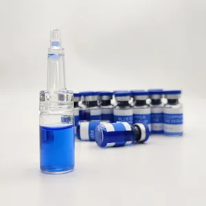 Suero péptido de cobre azul con Logo personalizado, suero reafirmante antiarrugas para la piel, suero péptido ghk-cu, 3ml