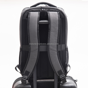 Mochila de negocios informal Unisex personalizable impermeable Oxford poliéster cuero acentos cremallera deportes trabajo Notebook Laptop Bag - Product Image 6