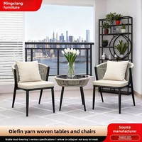 Ensemble de mobilier de loisirs de luxe en fer forgé pour patio extérieur - Table et chaises multifonctionnelles pour hôtels et restaurants avec support - Vente en gros