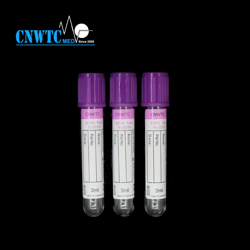 Medical Blood Collection Tube Violet CBC Test 13x75 Edta Tube