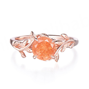Bague en argent sterling 925 avec pierre de soleil, plaquée rhodium, bijoux de mariage, designs éblouissants, bagues assorties de la boutique Sunstone - Product Image 1
