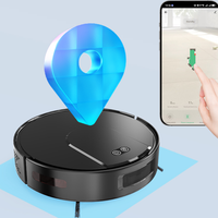 Robot aspirateur et serpillière automatique Geerlepol V2G-SH HEPA, navigation gyroscopique, contrôle par application, utilisation hôtelière