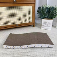 Griffoir pour chat durable et résistant à l'usure, design incurvé pour étirer les membres, grande taille, en carton ondulé rectangulaire