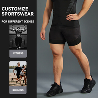 JIEJIN Short de gym personnalisé 2 en 1 pour homme, séchage rapide, musculation, musculation, course à pied, avec poche arrière