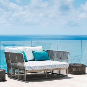 Sofá de Exterior Resistente para Ocio, Muebles de Ratán para Balcón, Mesa de Centro para Terraza, Jardín, Diseño Nórdico, Juego de Jardín Famoso en China - Product Image 2