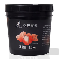 Most Popular Fruit Litchi Jam With Fresh Pulp Fruit Lychee Jam Puree for Bread Ice Cream Fruit Milk Bubble Tea Ingredient
