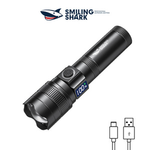 ไฟฉายกลางแจ้ง Smiling Shark IP65 LED แสงสว่างแรงพร้อมจอแสดงผลโฟกัสสำหรับการตั้งแคมป์ - Product Image 2